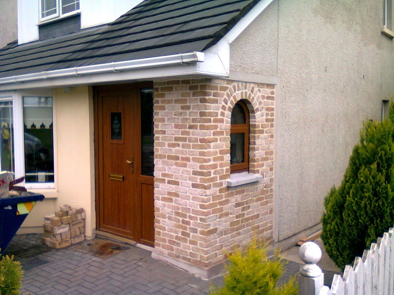 New brick fronted porch in Balbriggan, Finglas, County Dublin built by Old Craft General Building, Ireland
